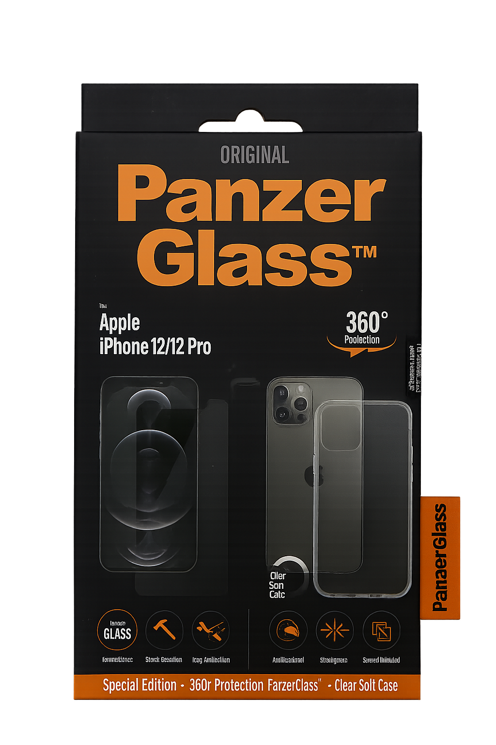 Folie + husa Panzer Glass iPhone 12 / 12 PRO