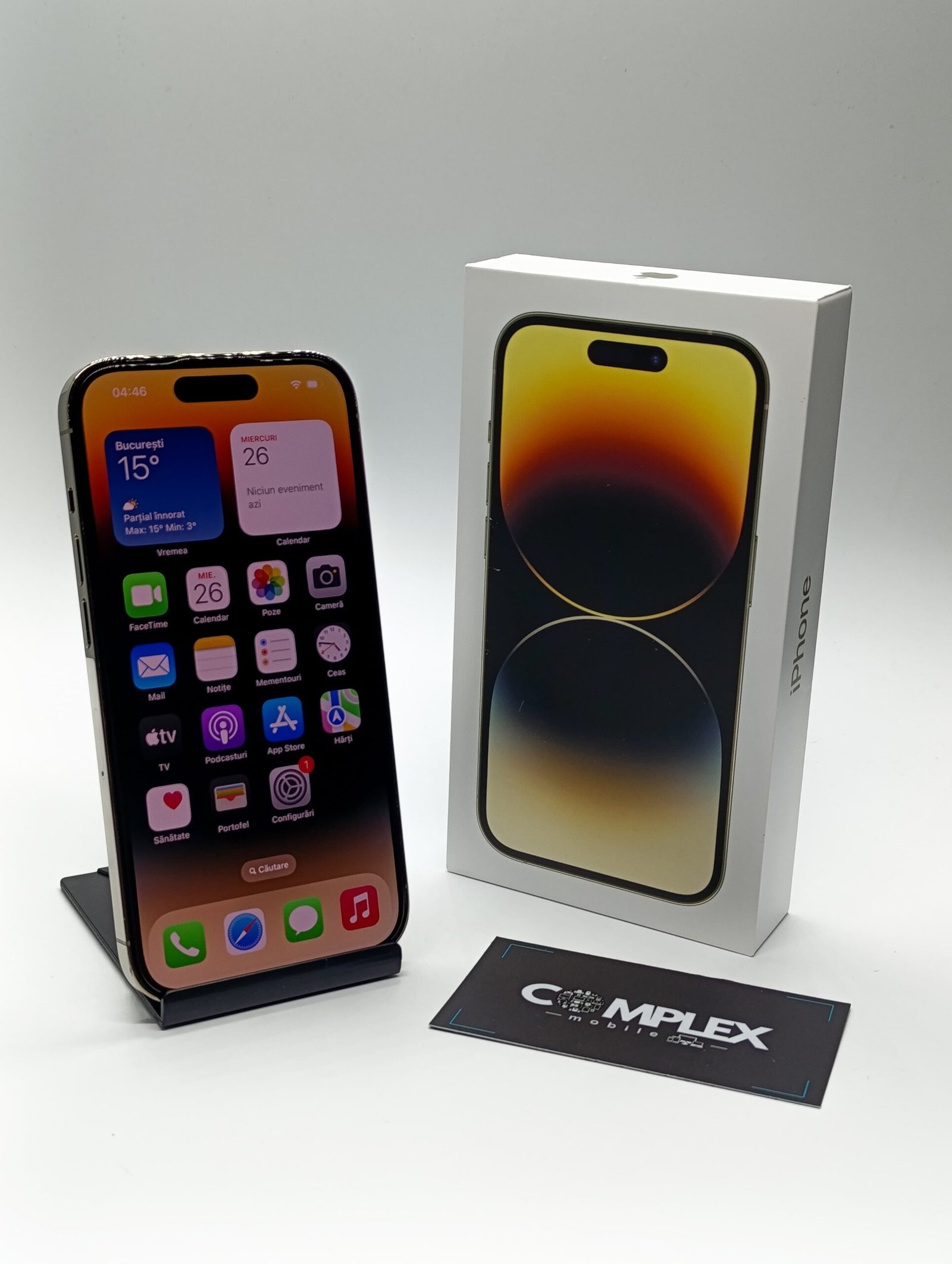 Apple iPhone 14 PRO, 256GB, 5G, GOLD - Imagine 2