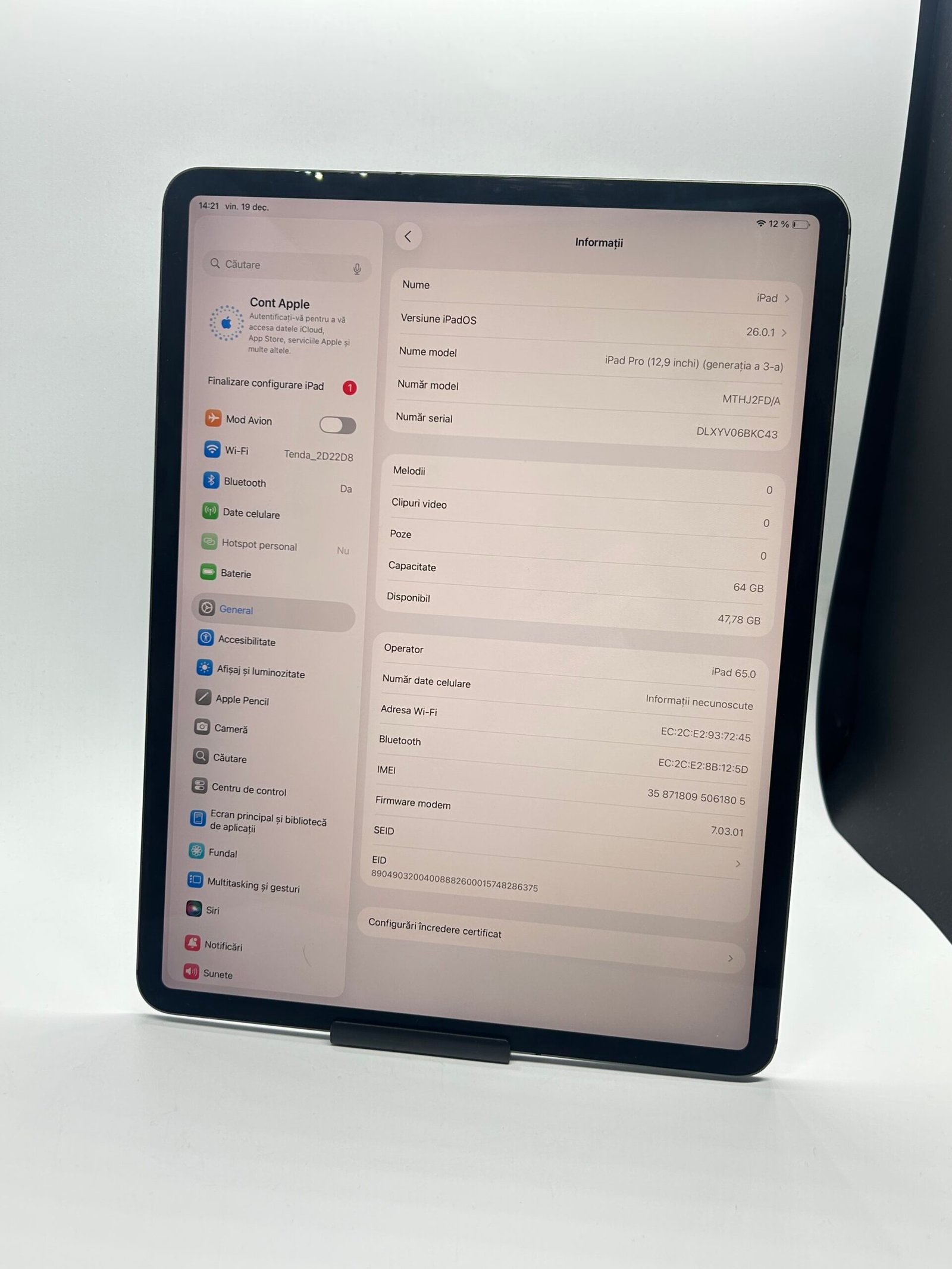 Apple Ipad Pro 12.9inch - Wifi + Cellular - 64GB, Space grey - Imagine 3