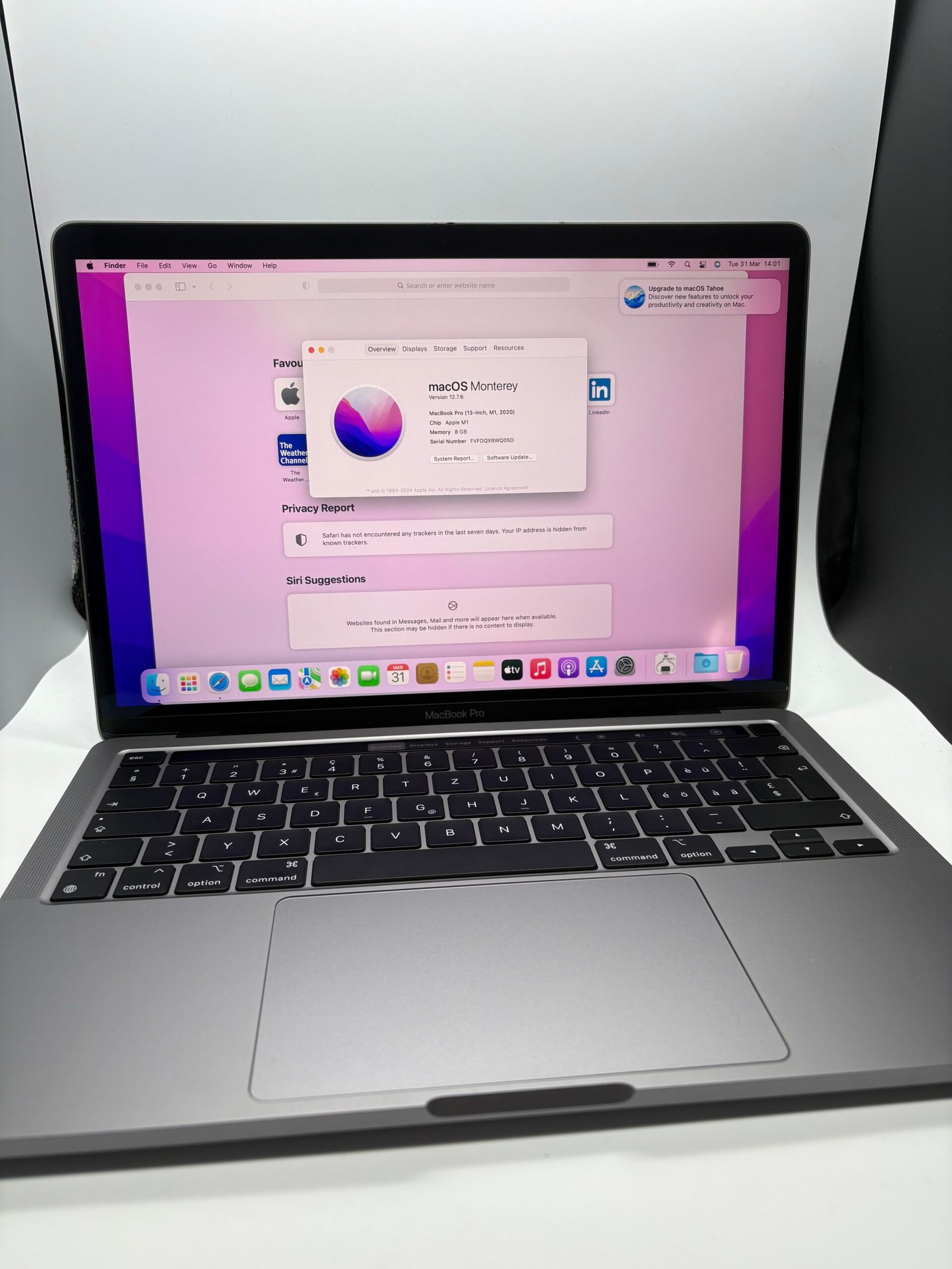 MacBook Pro 13" 2020 cu procesor M1 (Model A2338)