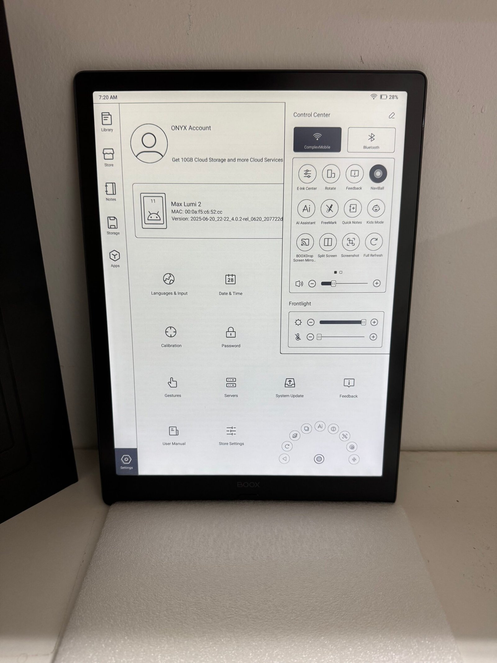 eBook MaxLumi 2, 13,3", Iluminare, 2200x1650/207PPI, Octa, 6GB/128GB, 4300mAh, Negru - Imagine 4